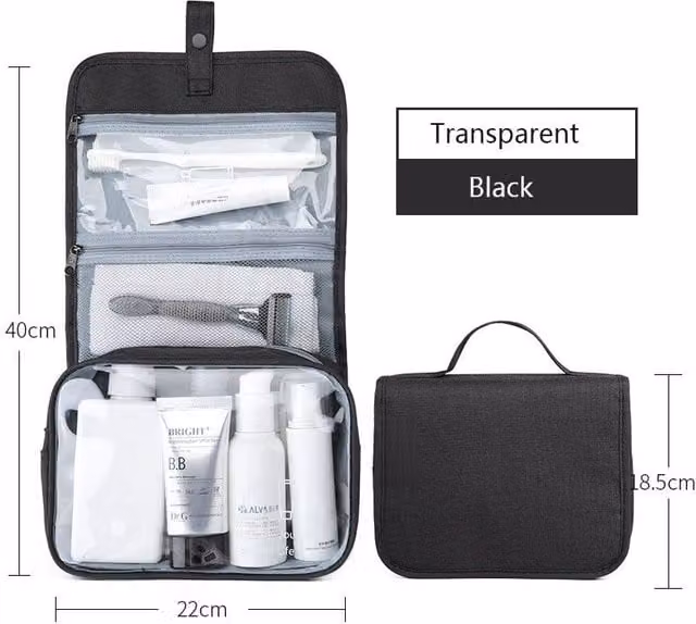 Leaper Large Capacity Portable Waterproof Foldable Fabric Storage Bag in Black
