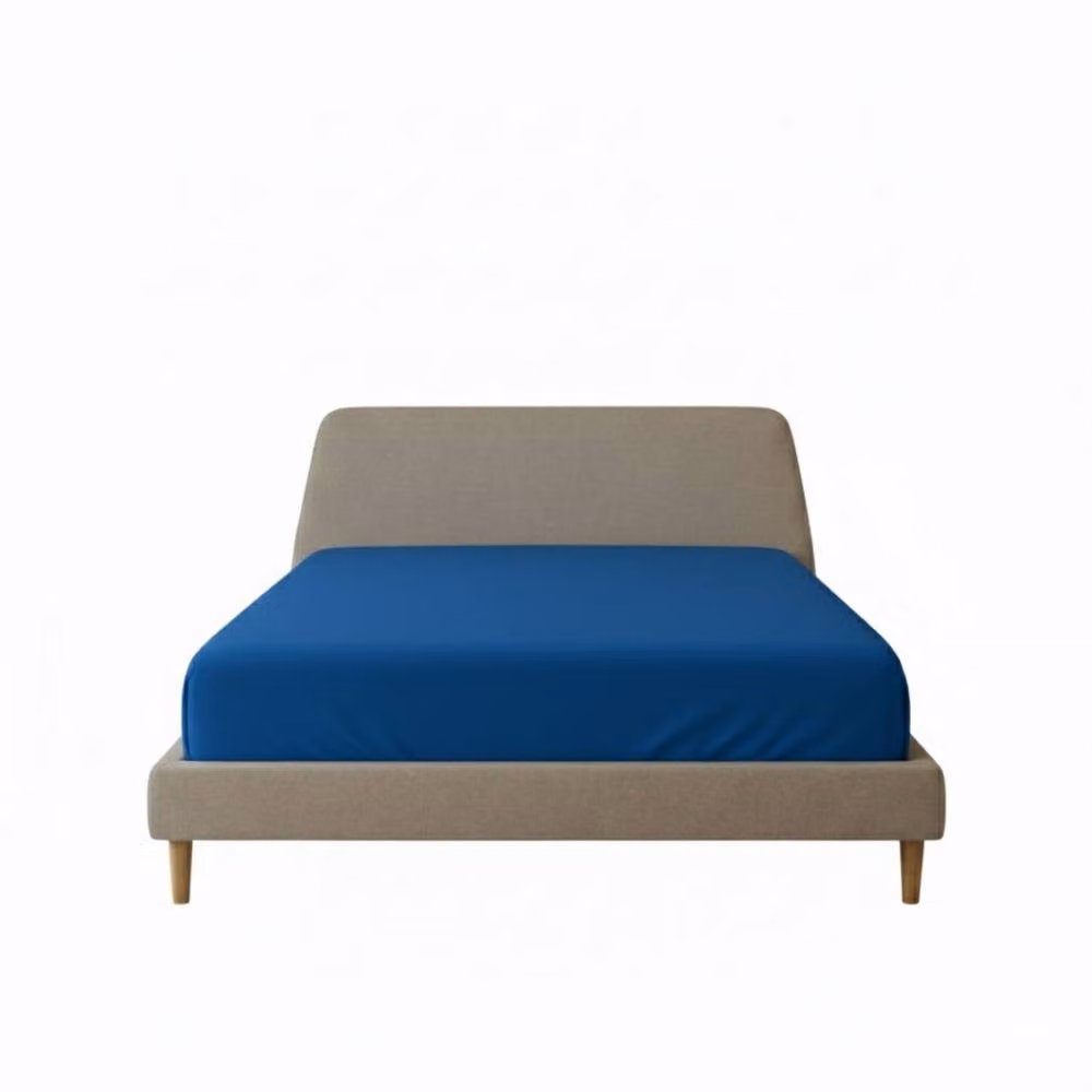 Snug City Petrol Blue Flannelette Fitted Cotton Sheet, W/D/H: 140 x 200 cm – 2