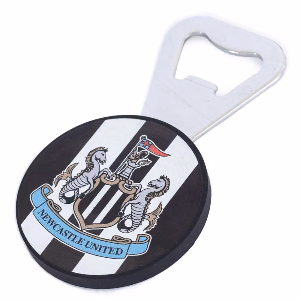 Newcastle United FC Magnetic Round Bottle Opener in White and Black – 2
