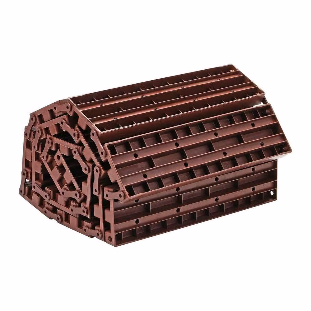 FLAVORA Foldable Instant Garden Path Track Plastic Roll, Brown, W: 52 cm, L: 137 cm – 3