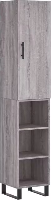 Berkfield Home Grey Sonoma Highboard W/D/H: 34.5 x 34.5 x 180 cm – 1