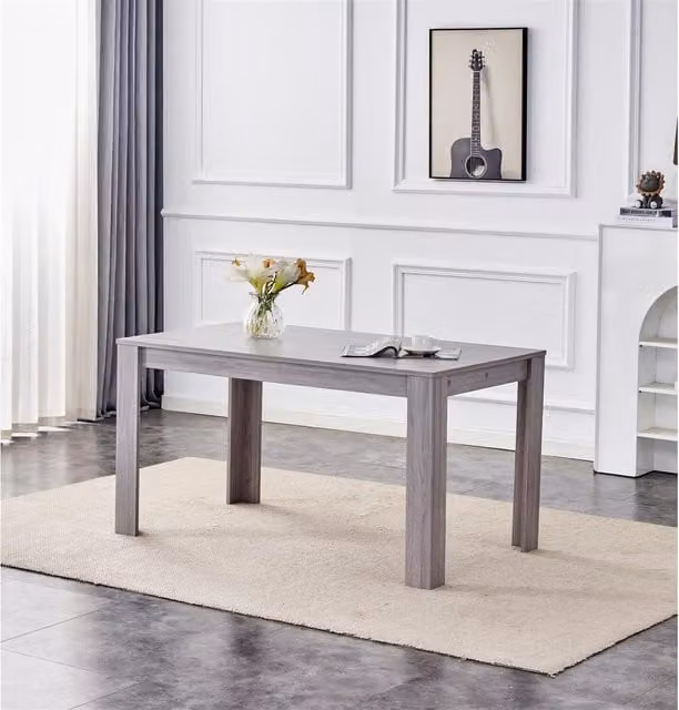 Kosy Koala Modern Rectangular Dining Table in Matt Grey MDF Wood