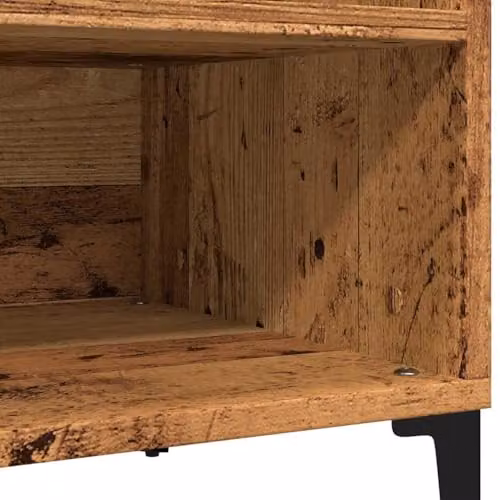 vidaXL Industrial Record Cabinet in Old Wood and Metal, Brown, W: 84.5 cm, D: 38 cm, H: 48 cm – 6