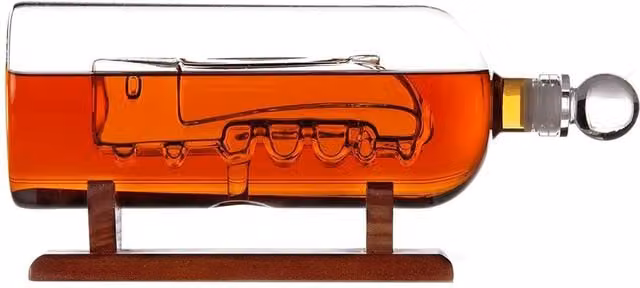 Bar Originale Train Glass Decanter with Stopper, 0.75 l, Transparent – 1