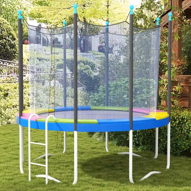 SPORTNOW Waterproof Trampoline Spring Cover in Blue and Multicolour for 10 ft / 305 cm Trampolines