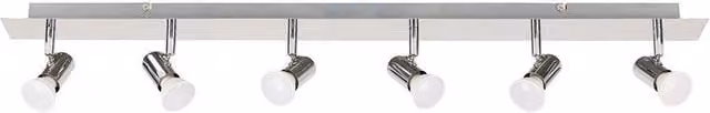 ValueLights Consul 6 Way Adjustable Chrome Ceiling Bar Spotlight for GU10 Bulbs