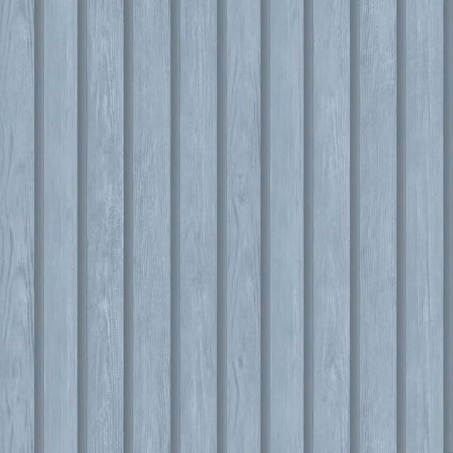 Holden Decor Blue Wood Slats Striped Matt Wallpaper Roll