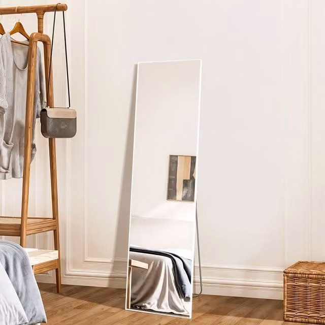 Lifeideas Rectangular Full Length Freestanding Mirror in White