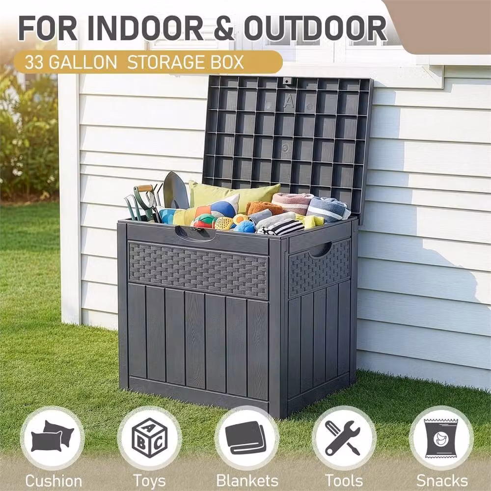 Nordara 126L Waterproof Outdoor Storage Box in Grey – 3