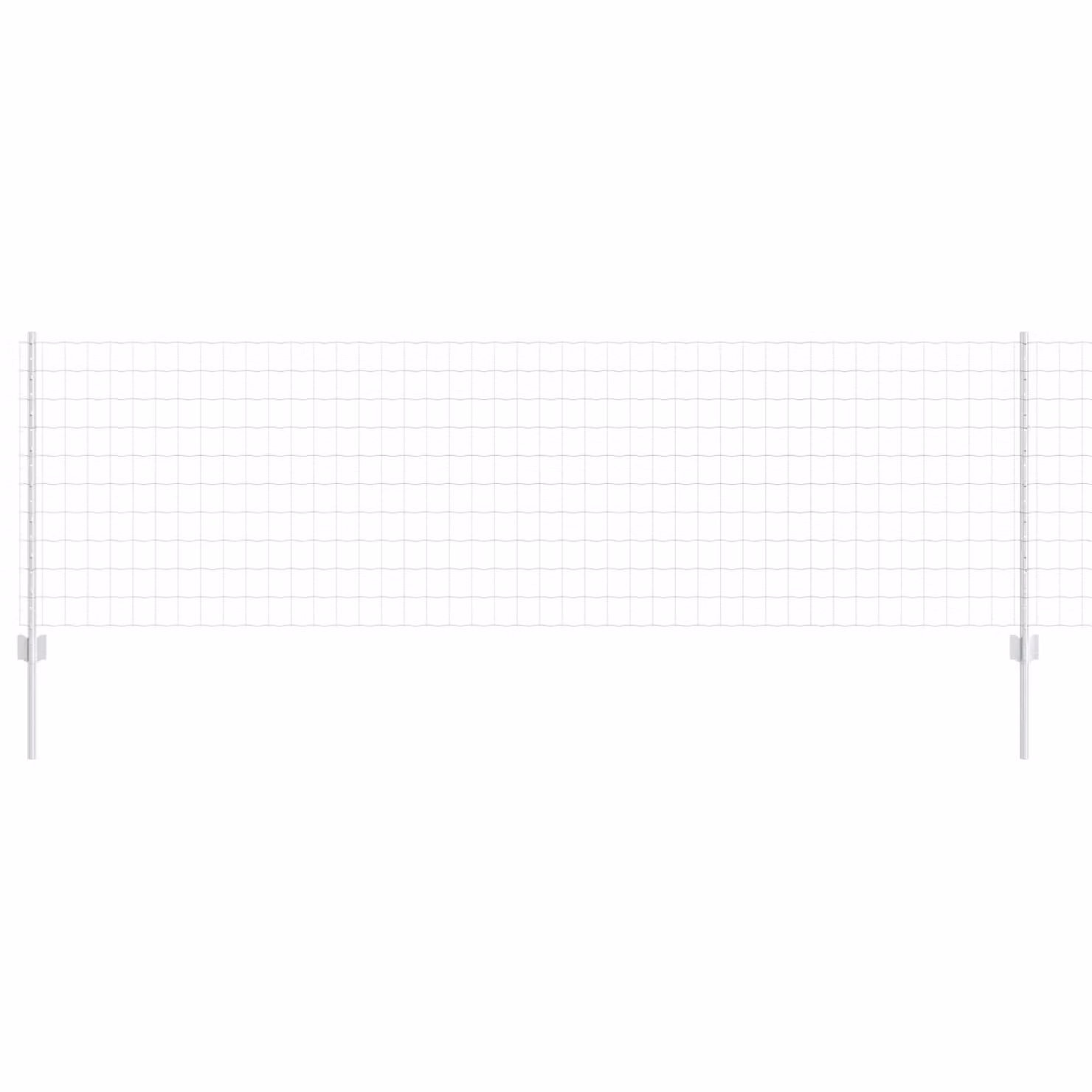 Berkfield Home Euro Fence with 5 U Posts, Galvanised Steel, Silver, 0.8 x 10 m – 2