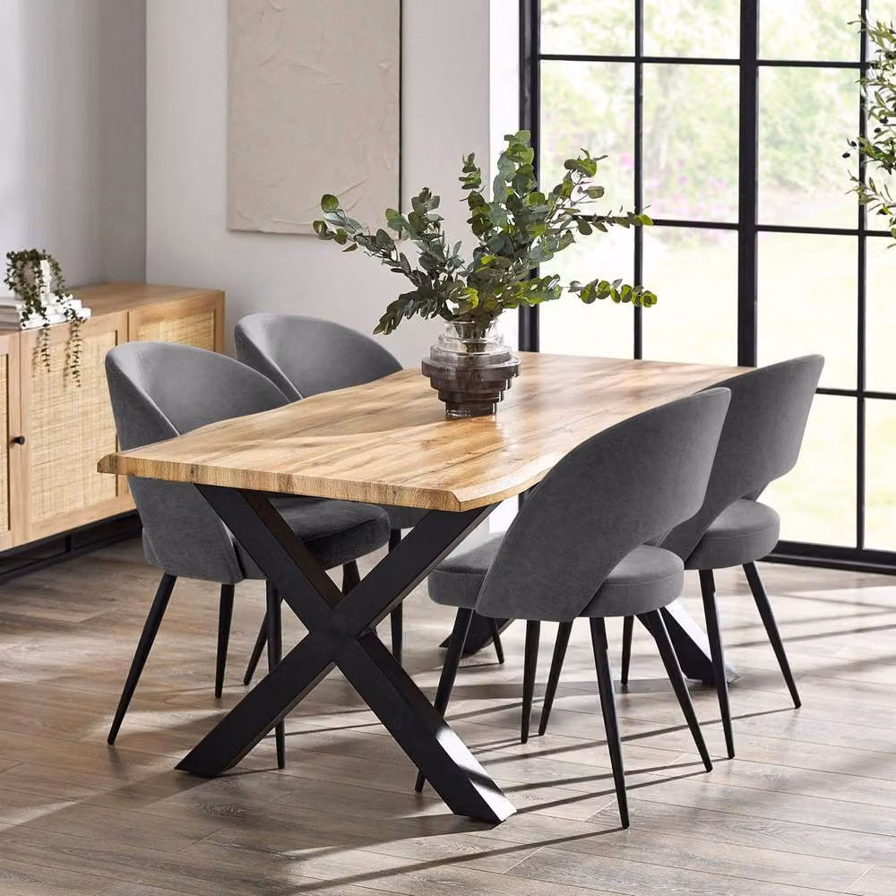 Cheshire Elowen Elegant Onyx Dining Chairs, Set of 2, Dark Grey Fabric – 5