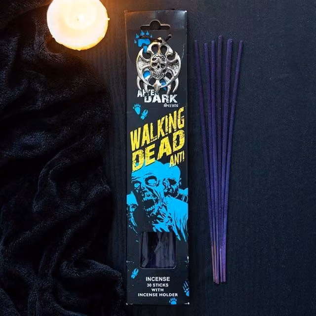 KDMD Walking Dead Floral Anti Incense Sticks with Metal Holder in Black, Silver or Purple – 2