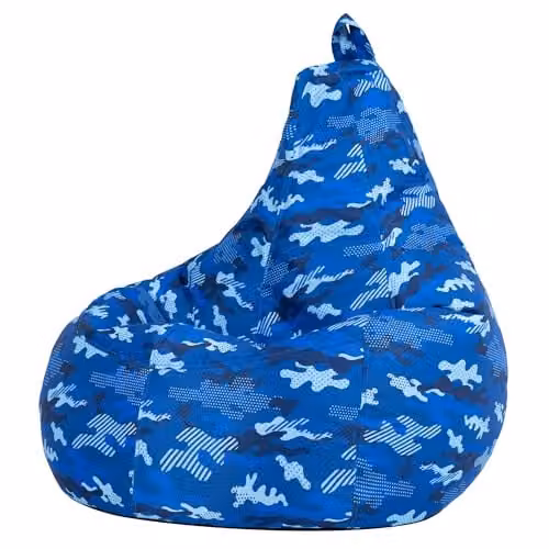 icon Dalton Gaming Bean Bag Chair in Blue Animal Print