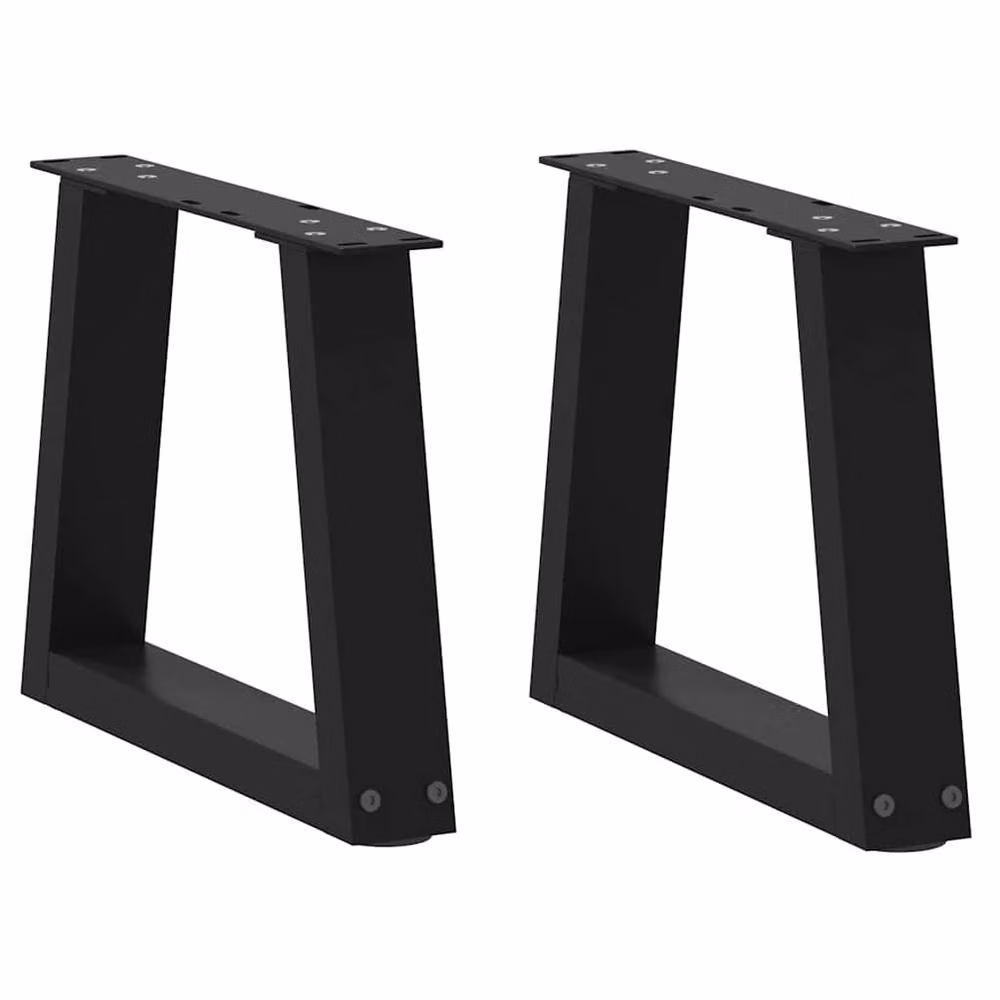 Berkfield Home Modern V-Shape Dining Table Legs, 2 Piece Set, Black Steel – 2