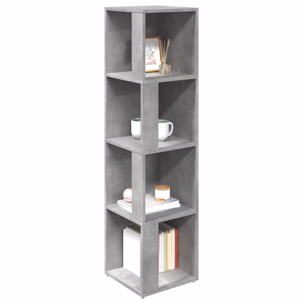 Berkfield Home Modern Corner Cabinet in Concrete Grey, W/D/H: 33 x 33 x 132 cm – 3