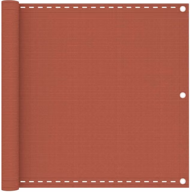 Berkfield Home Balcony Screen in Terracotta Brown, W: 90 cm, H: 600 cm