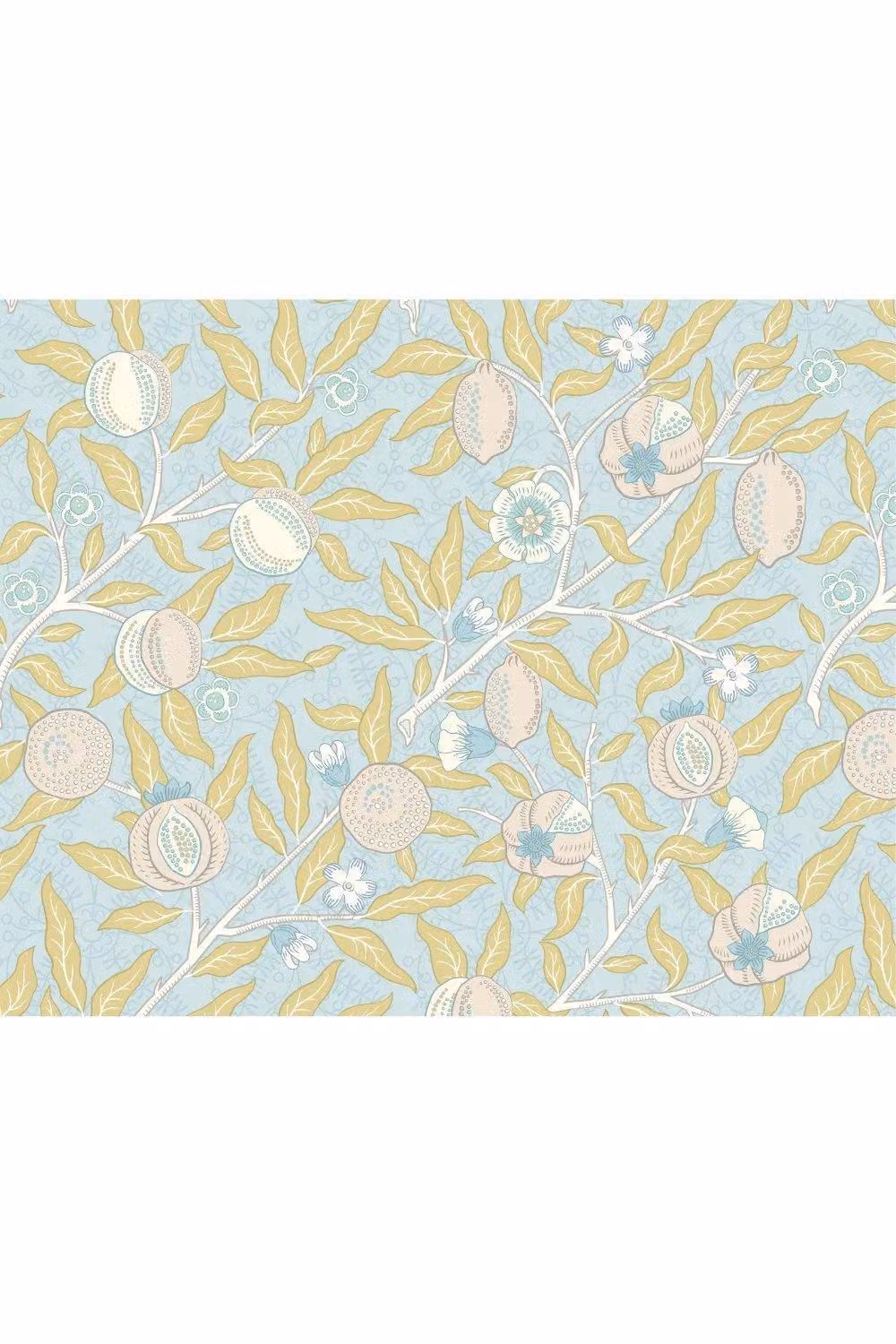 Origin Murals Fruit & Foliage Floral Wall Mural in Pale Blue, W: 350 cm, H: 280 cm – 2