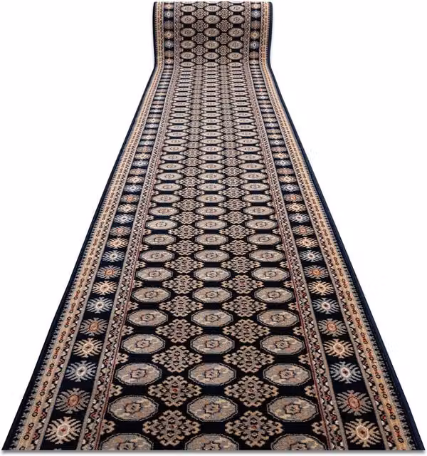 RugsX Blue Oriental Boho Wool Runner, W: 100 cm, L: 200 cm