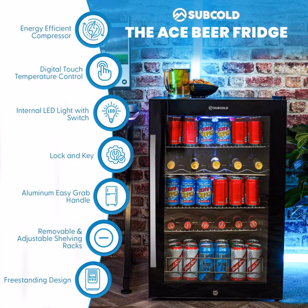 Subcold ACE 130 LED Beer Fridge in Black – 3