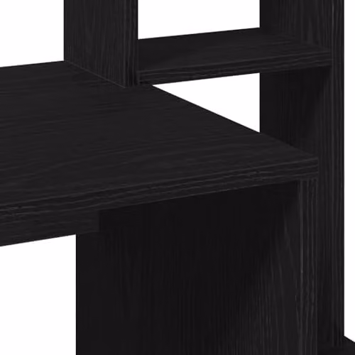 vidaXL Modern Writing Desk with Shelves in Black, W: 100 cm, D: 45 cm, H: 140 cm – 5