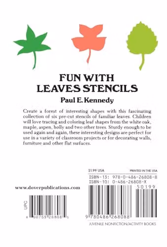 Dover Fun with Leaves Stencils Activity Book for Children – 2