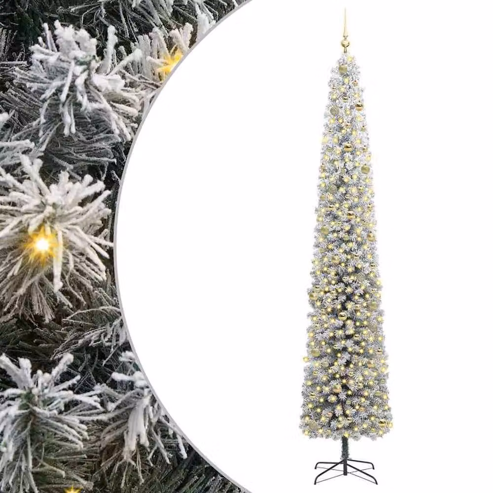 Berkfield Home Artificial Green Christmas Tree with 300 LEDs and Stand, Height: 270 cm – 2