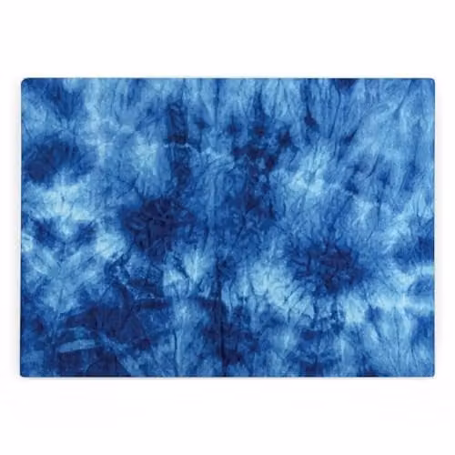 Purely Home Blue Tie Dye Rectangular Glass Worktop Protector with Non-Slip Feet, W: 39 cm, D: 28.4 cm – 1