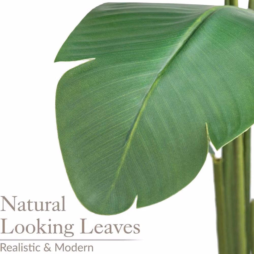 Christow Artificial Banana Tree Potted Tropical Plant in Green – 2