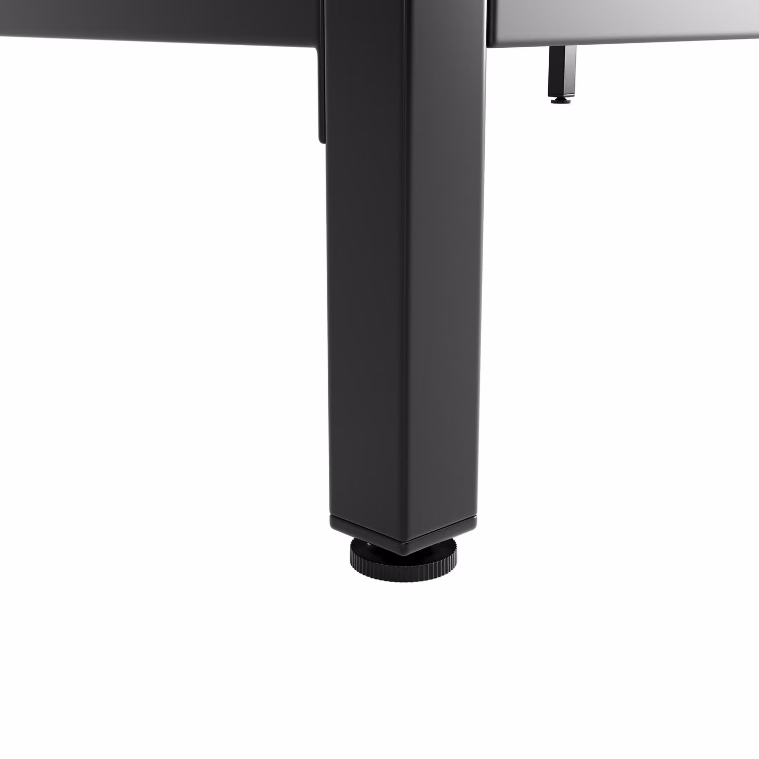 Aosom UK Black Standing Bar Table with MDF Top, Iron Legs and Adjustable Shelves, W: 90 cm, D: 90 cm, H: 90 cm – 7