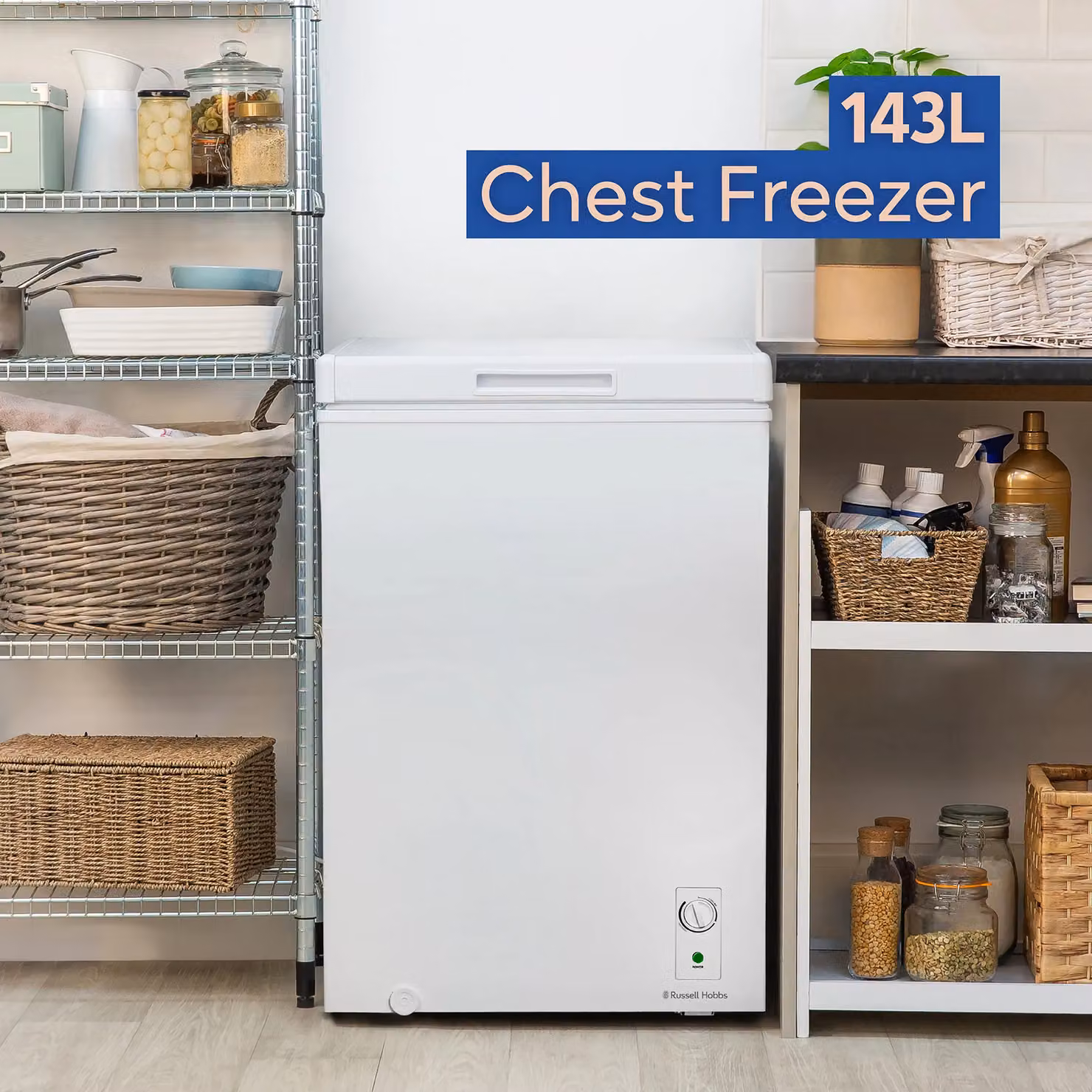 Russell Hobbs 143L Chest Freezer RH142CF0E1 in White – 3