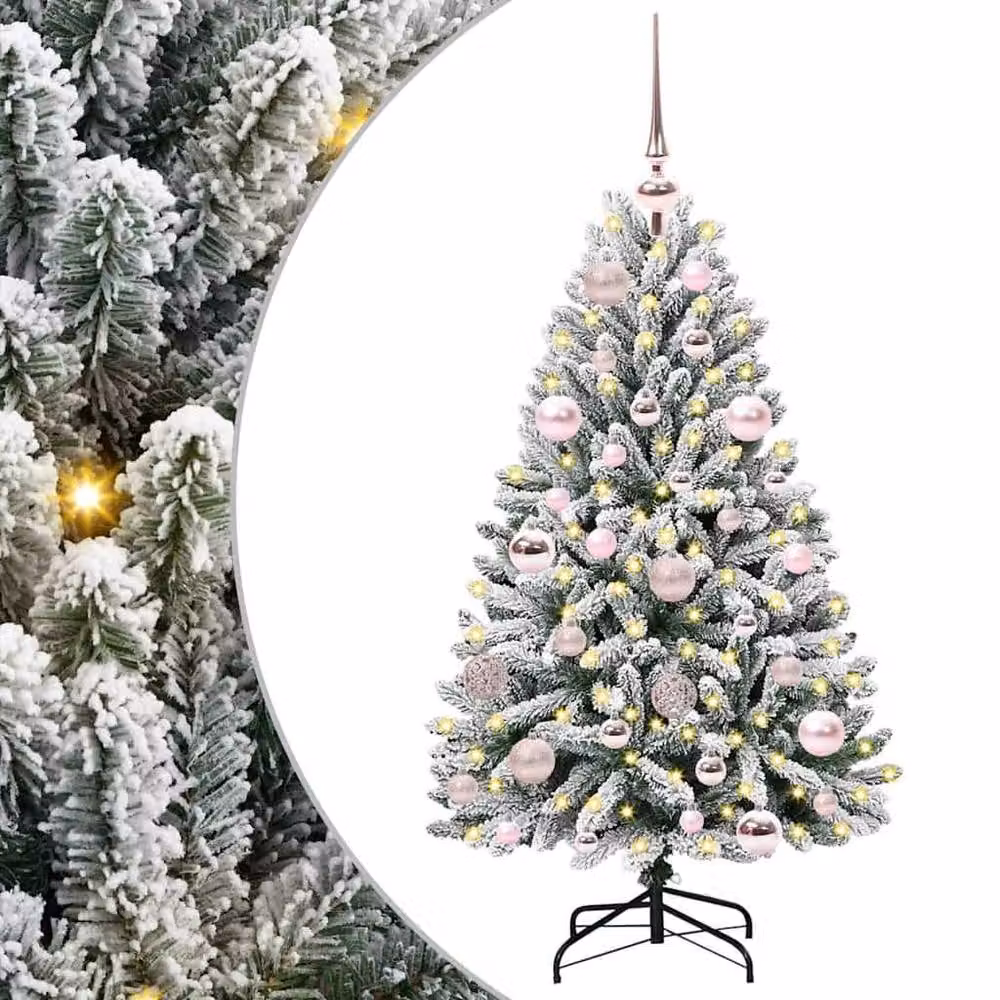 Berkfield Home Elegant Artificial Christmas Tree in Green and White, Height: 120 cm – 3