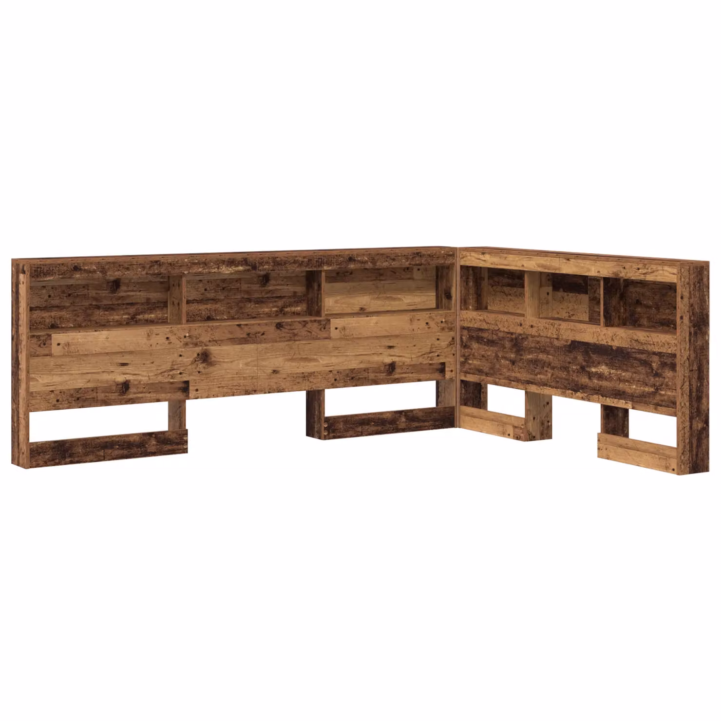 Berkfield Home Storage Headboard with Integrated Shelf in Old Wood Brown, 160 cm – 2