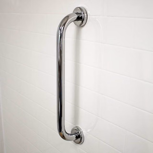 Showerdrape Assurity 30cm Wall Mounted Stainless Steel Grab Bar in Silver and Chrome