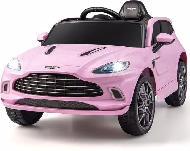 Costway Kids Licensed Aston Martin DBX Electric Ride On Car with Remote Control, Pink