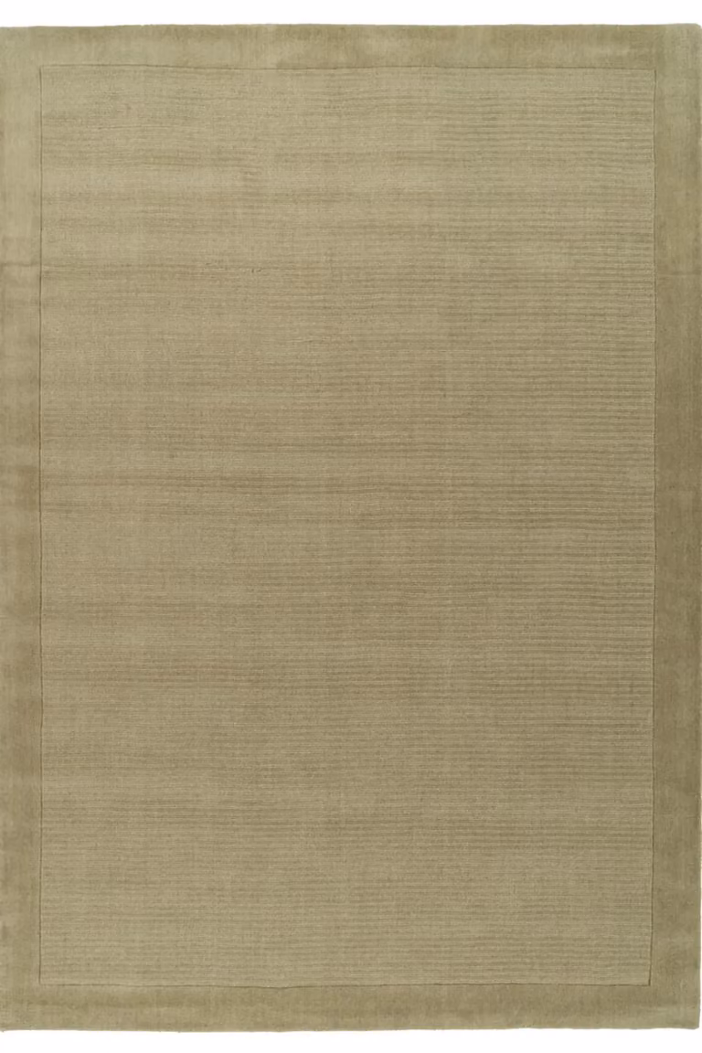 Kukoon Hand-Tufted Natural Wool Plush Deep Pile Area Rug in Beige, Grey and Green, W: 190 cm, D: 280 cm