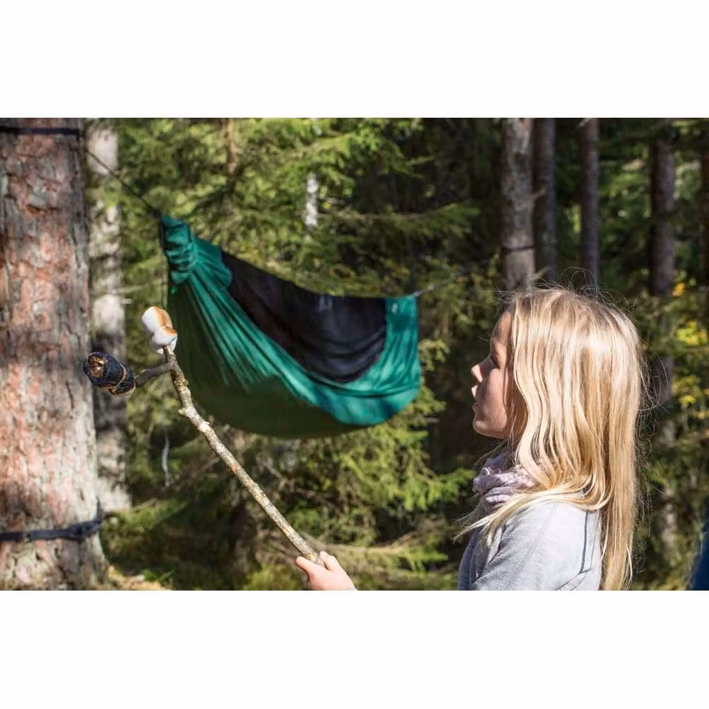 Ticket to the Moon Lightest Pro Hammock with Insect Protection and Integrated Ridgeline, Dark Green – 5