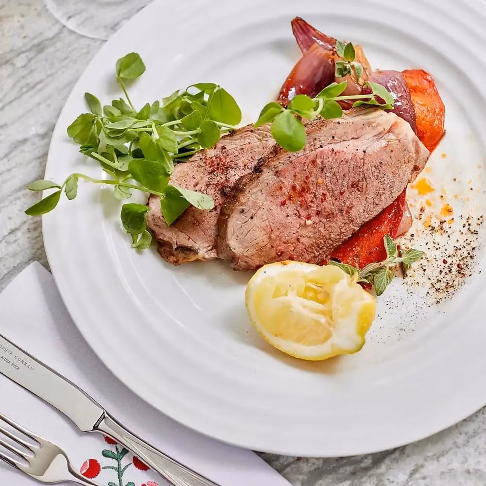 Simpa 6-Piece White Porcelain Concave Dinner Plate Set, 27 cm Diameter – 2