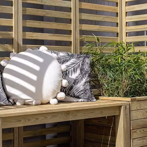 Forest Garden Modular Garden Seating in Brown with Solid Wood Frame and Scatter Cushions – 3