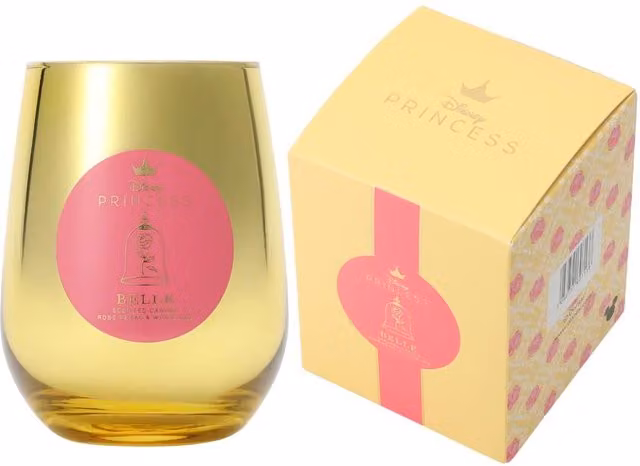 Disney Belle Inspired Rose Petal and White Iris Scented Candle in Yellow
