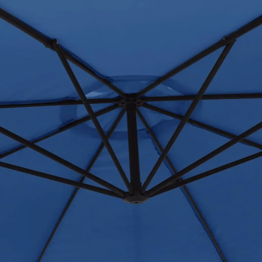 Berkfield Home Blue Cantilever Garden Umbrella with Aluminium Pole, 350 cm – 3