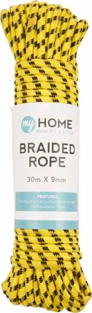 My Home Yellow Braided Plastic Rope