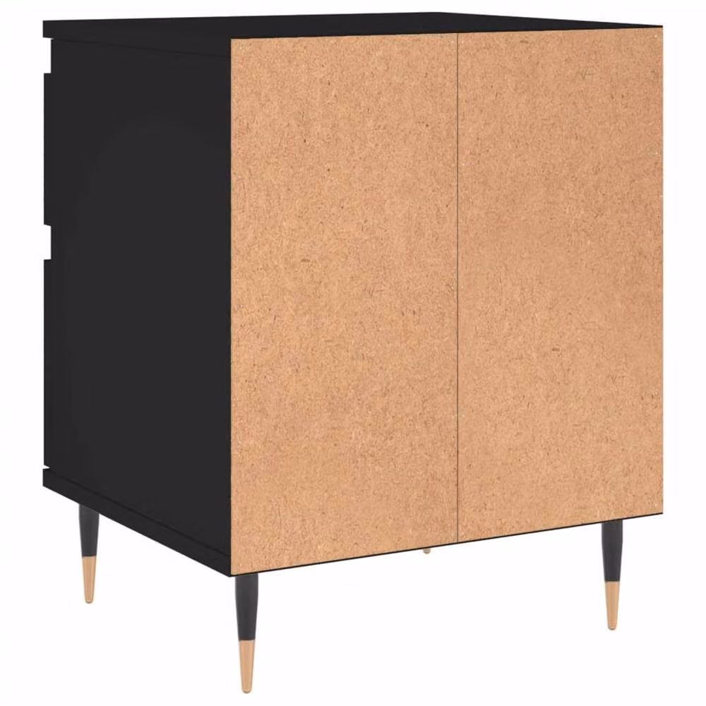 Berkfield Home Modern Bedside Cabinet in Black, W/D/H: 40 x 35 x 50 cm – 6
