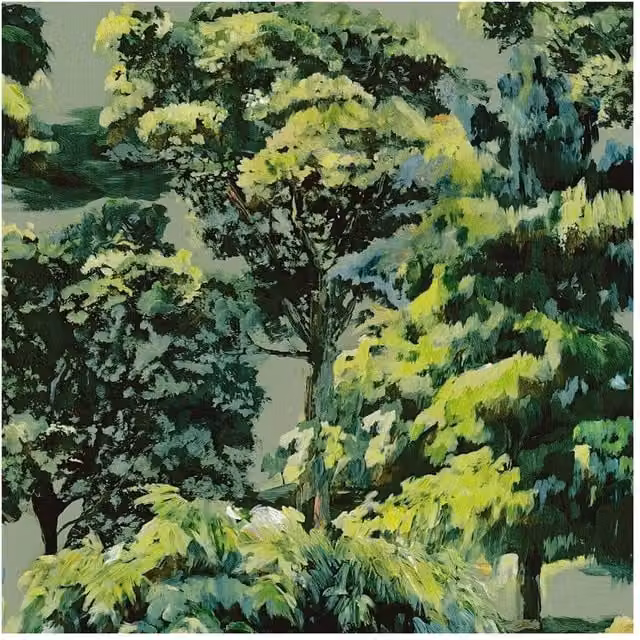 Holden Decor Woodland Painted Textured Green Vinyl Non-Woven Wallpaper