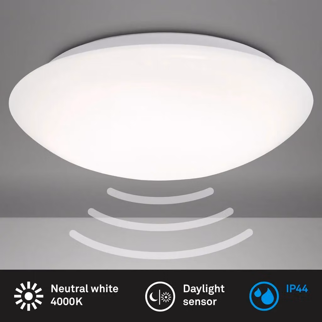 Briloner White LED Ceiling Light with Motion and Dusk Sensor – 2
