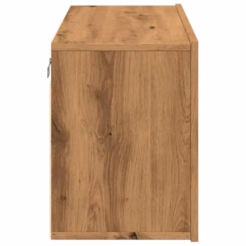 vidaXL Wall-mounted Modern TV Cabinet in Brown Oak, W/D/H: 80 x 30 x 41 cm – 5
