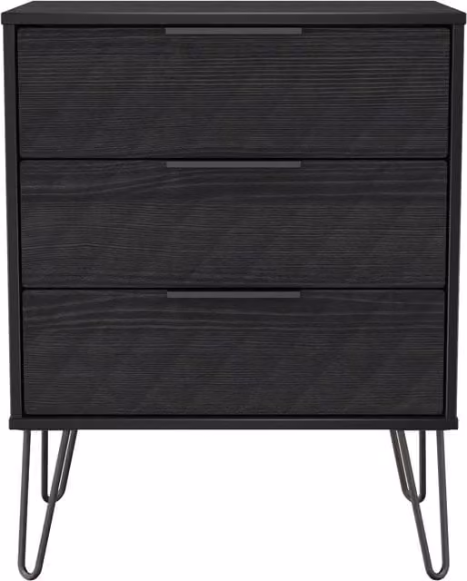2 U Islay 3 Drawer Chest in Black