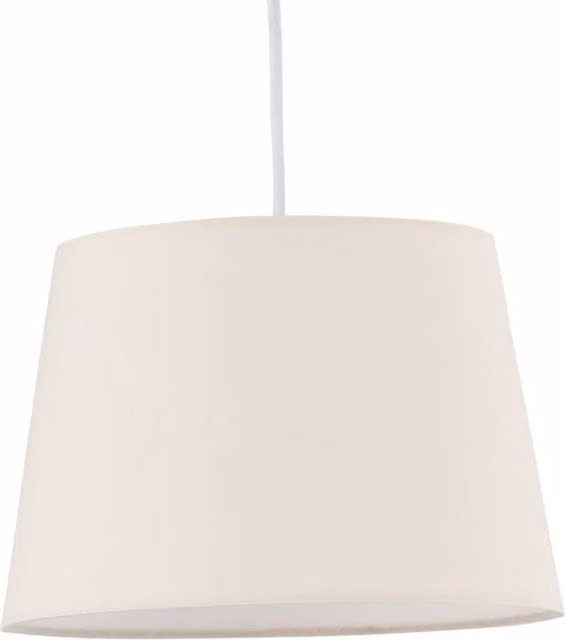 First Choice Lighting Natural Cotton Tapered Cylinder Pendant Lamp Shade in Beige, White or Natural, Diameter: 23 cm