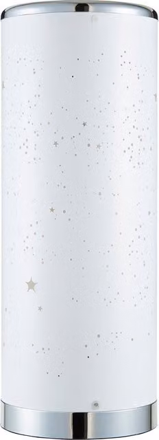 Litecraft Glow Cylinder Colour Changing LED Table Lamp in Chrome, H 36.5 cm x W 13 cm