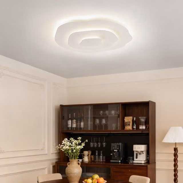 Lifeideas Modern Layered Ring LED Ceiling Light in White