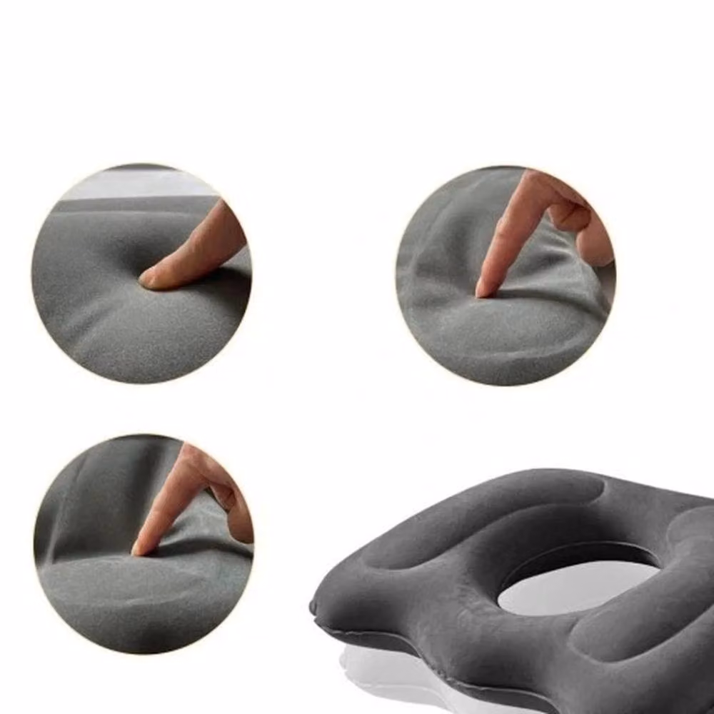 NESTLUNE Inflatable Donut Orthopaedic Coccyx Pain Relief Cushion in Grey, W: 100 cm, L: 190 cm – 4